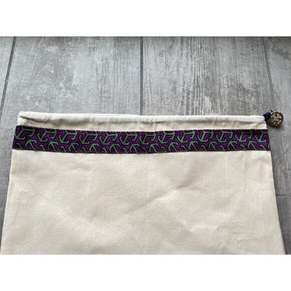 Tory Burch Drawstring Cover Dust Bag W/ Logo Charm New Shoes Handbags Travel - Picture 3 of 6